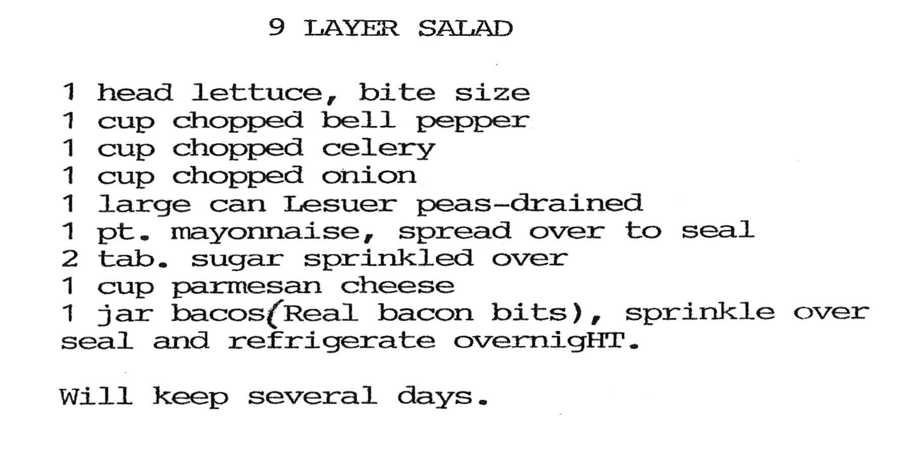 Nine Layer Salad Image